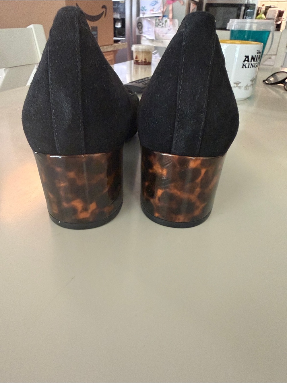 Vionic Natalie Tortoise suede pumps block heels size 9.5 - Picture 5 of 8